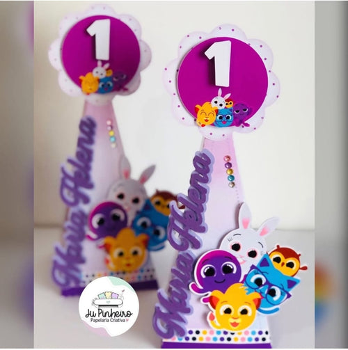 5 Caixinhas Milk e 5 Piramide Tema Bolofofos Luxo