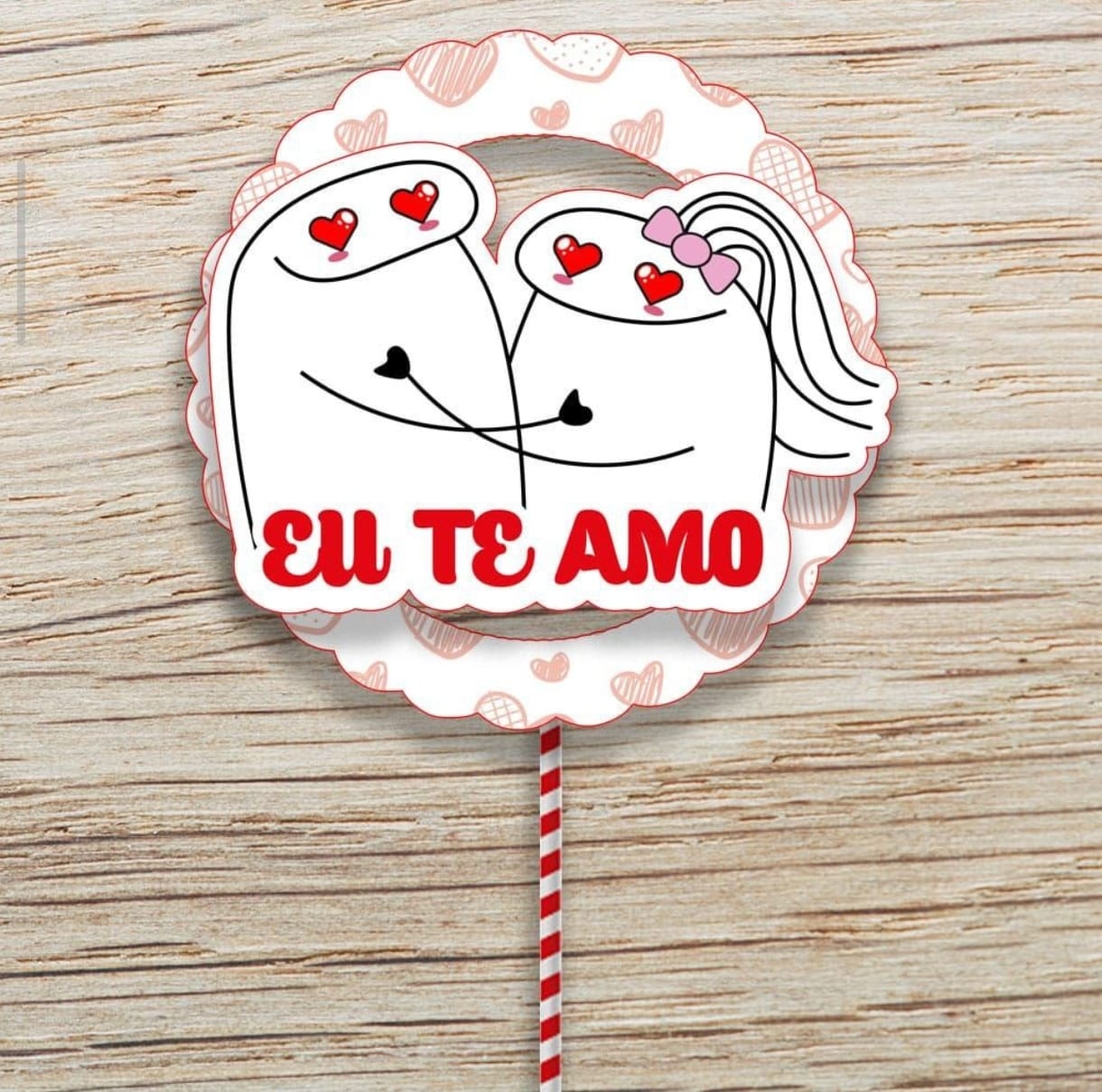 Topo de Bolo Flork 2 Dia dos Namorados