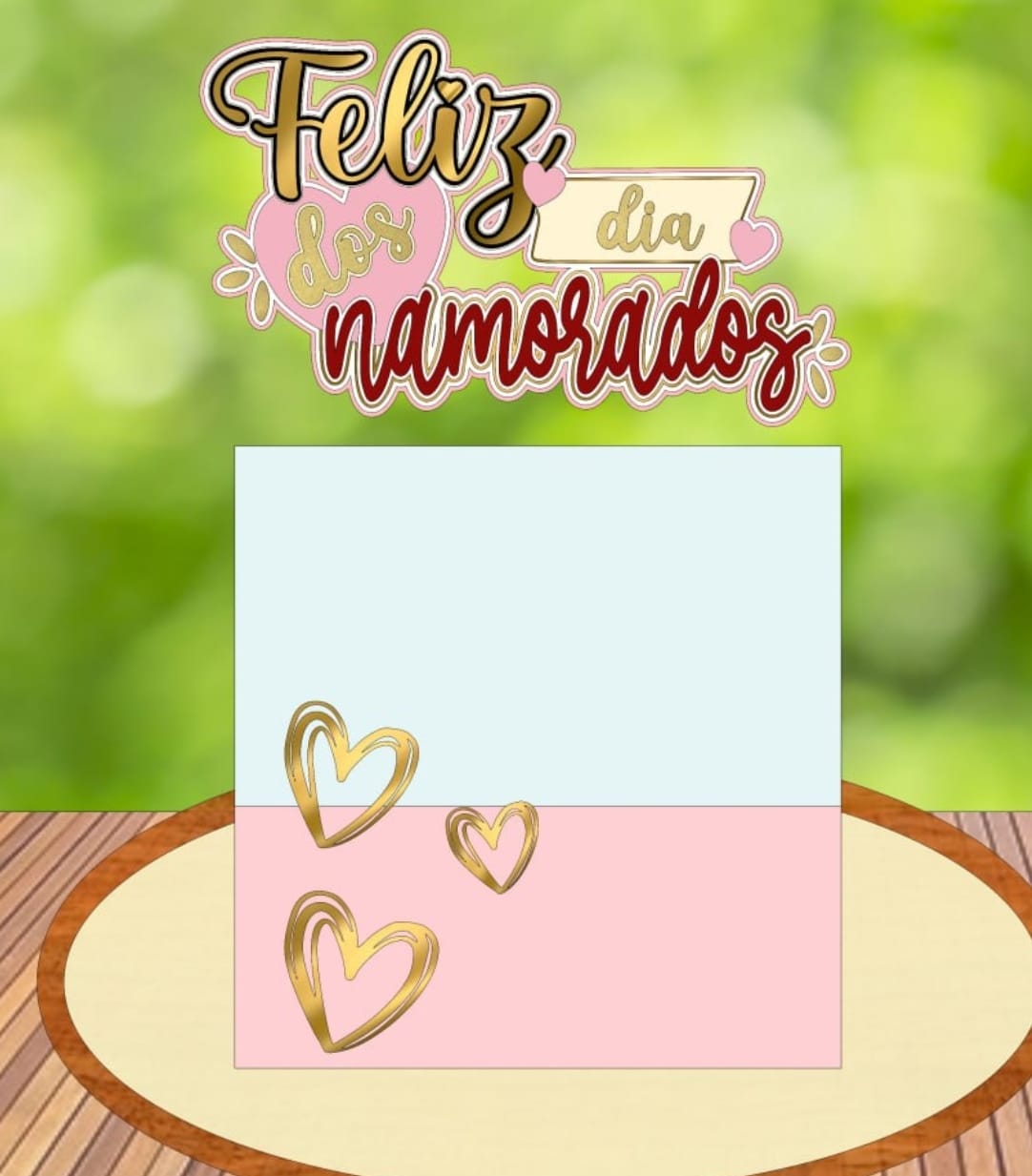 Topo de Bolo Feliz Dia dos Namorados