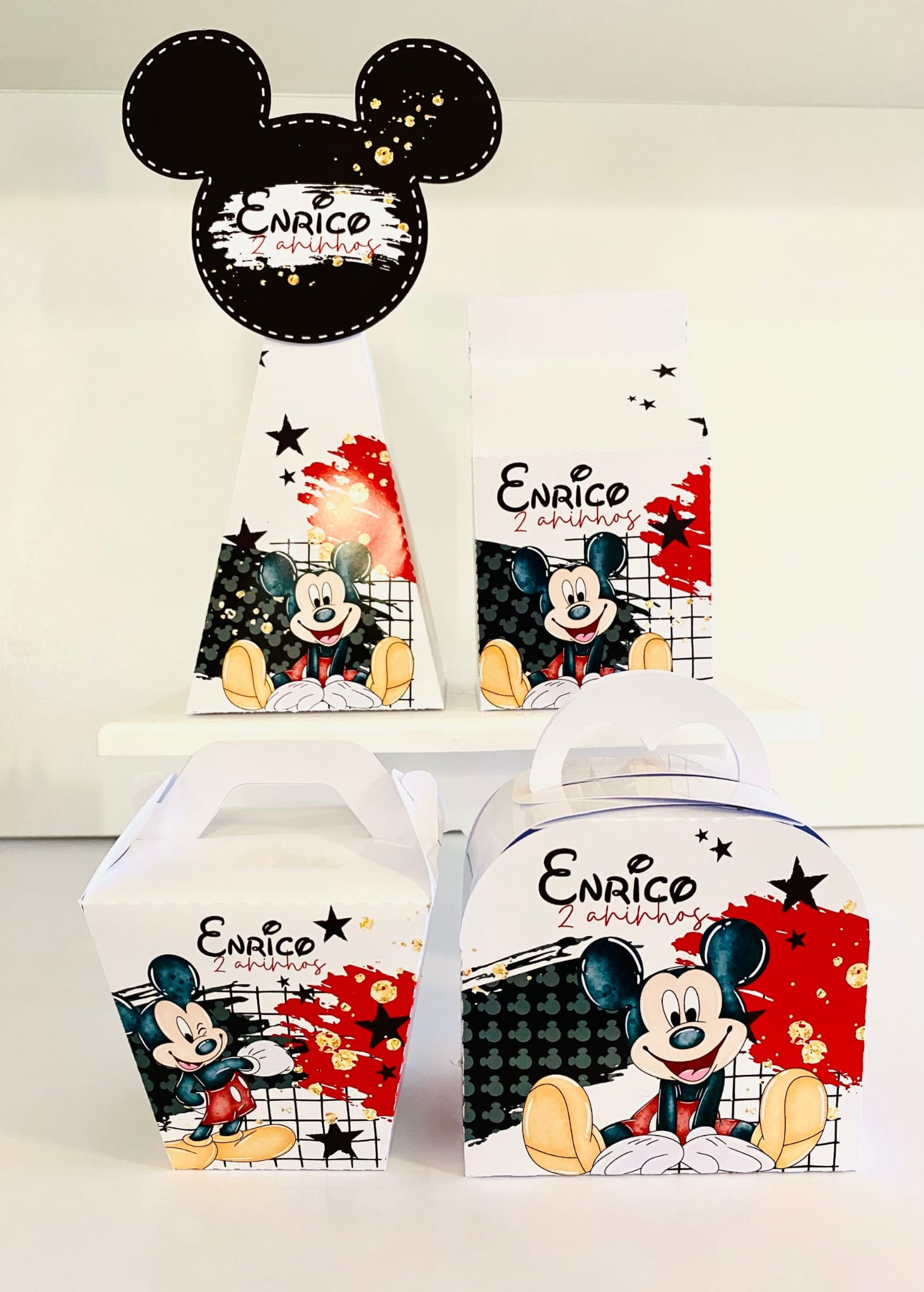 Kit 20 Caixinhas tema Mickey