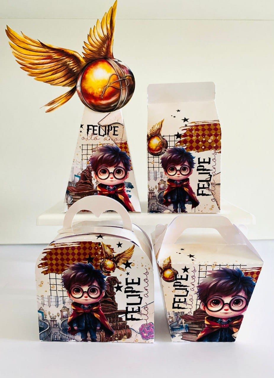 Kit 20 Caixinhas Tema Harry Potter