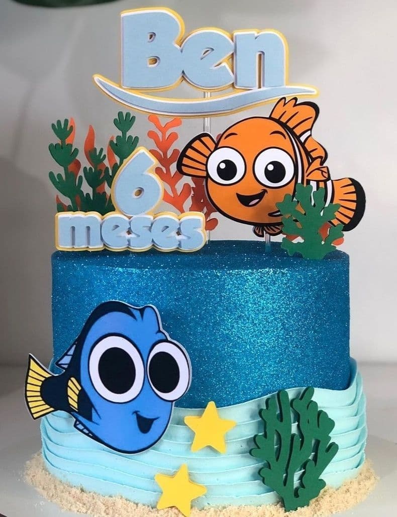 Topo de Bolo Procurando Nemo