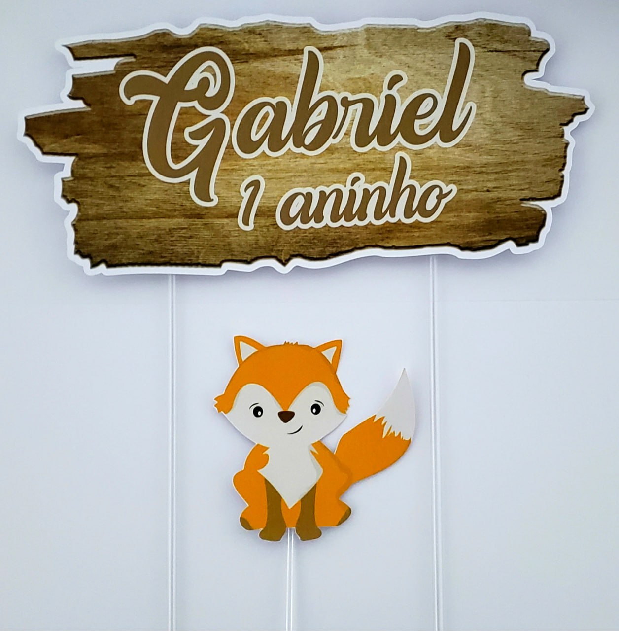 Topo de bolo Tema rapozinha